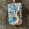 turquoise wire wrapped tree pendant